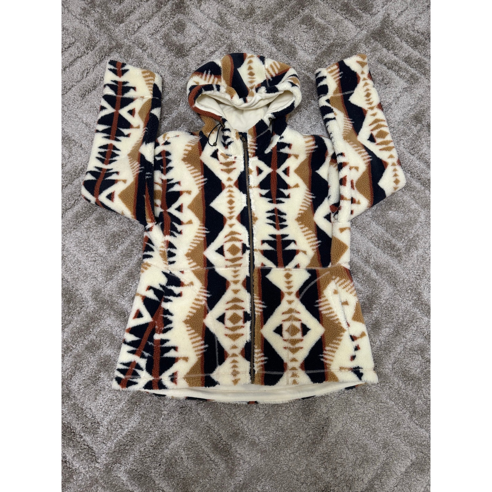 Pendleton Navy Los Lunas Pike Fleece Jacket Women's Size L